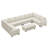 Shavera 155.8" W Velvet Upholstered 8-Person Sectional with Ottoman -2030214830