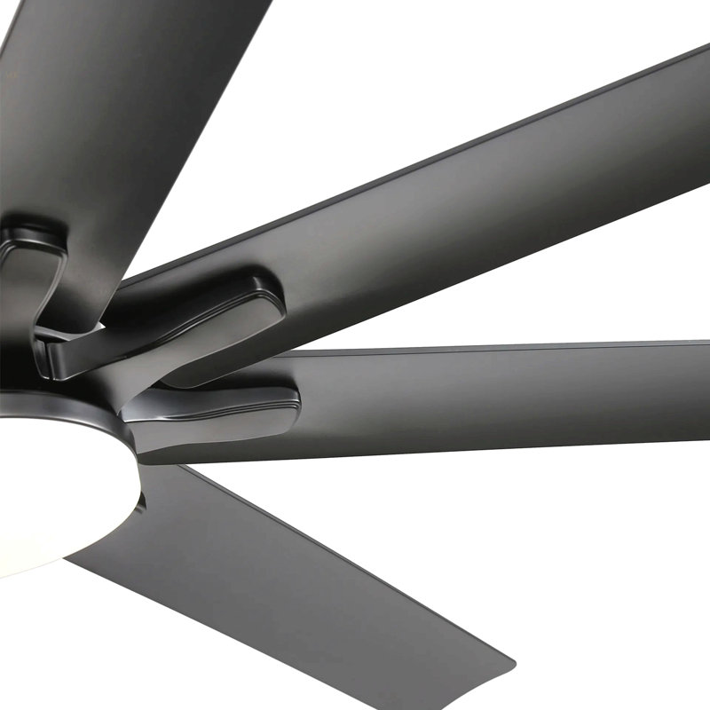 66 Inch Modern Ceiling Fan With Lights And Smart Remote Control 6 Speed Reversible Noiseless DC Motor For Indoor, Black