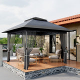 12 Ft. W x 12 Ft. D Metal Patio Gazebo
