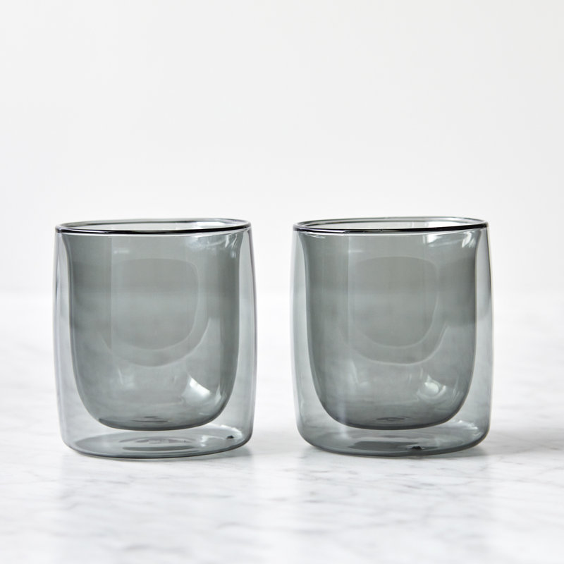 Sorrento 2 Piece 0.28 oz. Glass Glassware Set, Gray