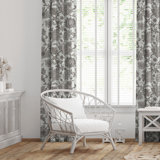 Bronte Ivory Cotton Rod Pocket Drapery Panel Set of 2