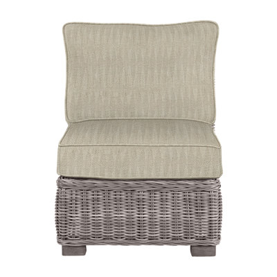 Rustic Woven Sectional Slipper Chair