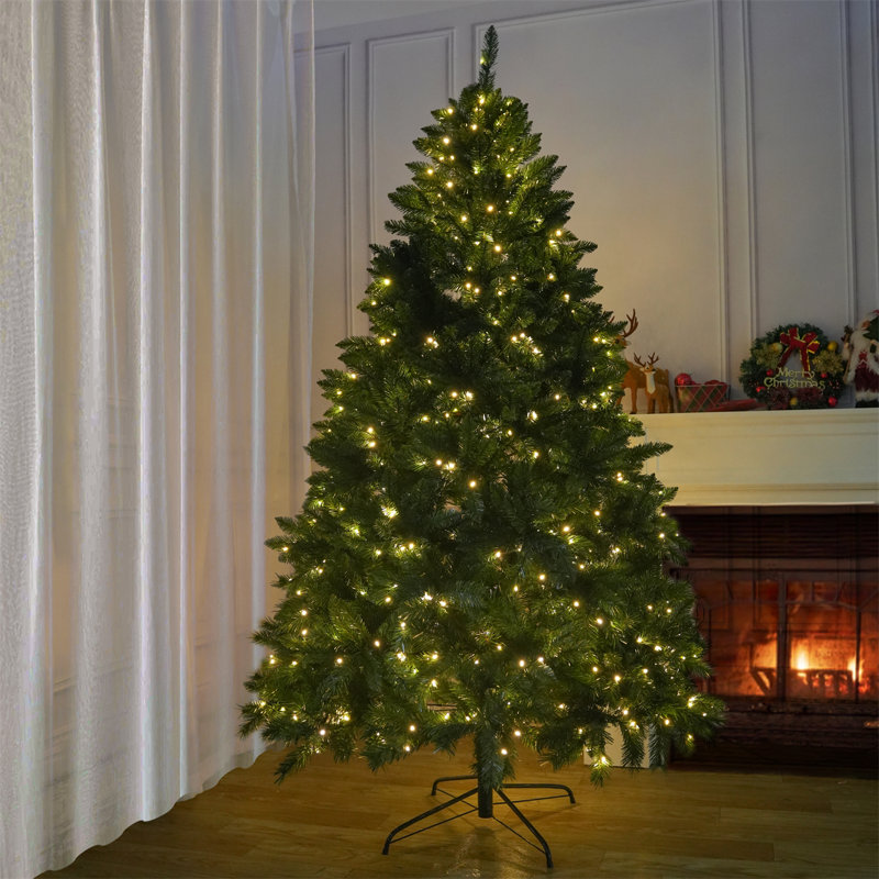 Artificial Christmas Tree, 6.96 ft, Pre-Lit
