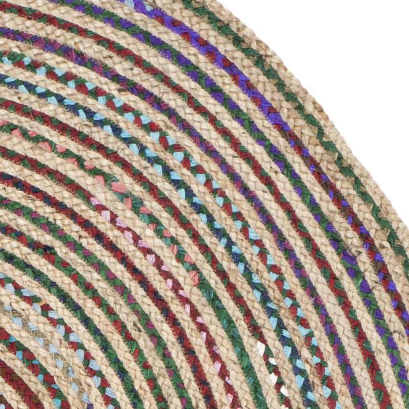 Cape Cod Multicolor Oval Flat Woven Jute Rug