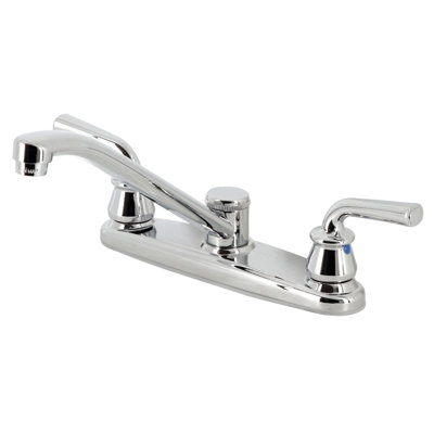 Kingston Brass Restoration Two-Handle 2-Hole 8" Centerset Kitchen Faucet