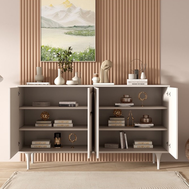 Buffet moderne et minimaliste, Blanc, crème