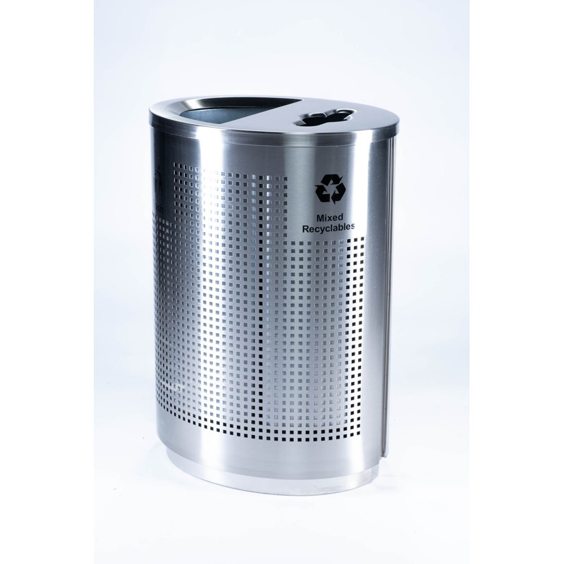 Poubelle de recyclage en acier inoxydable 40 gallons® Precision Series