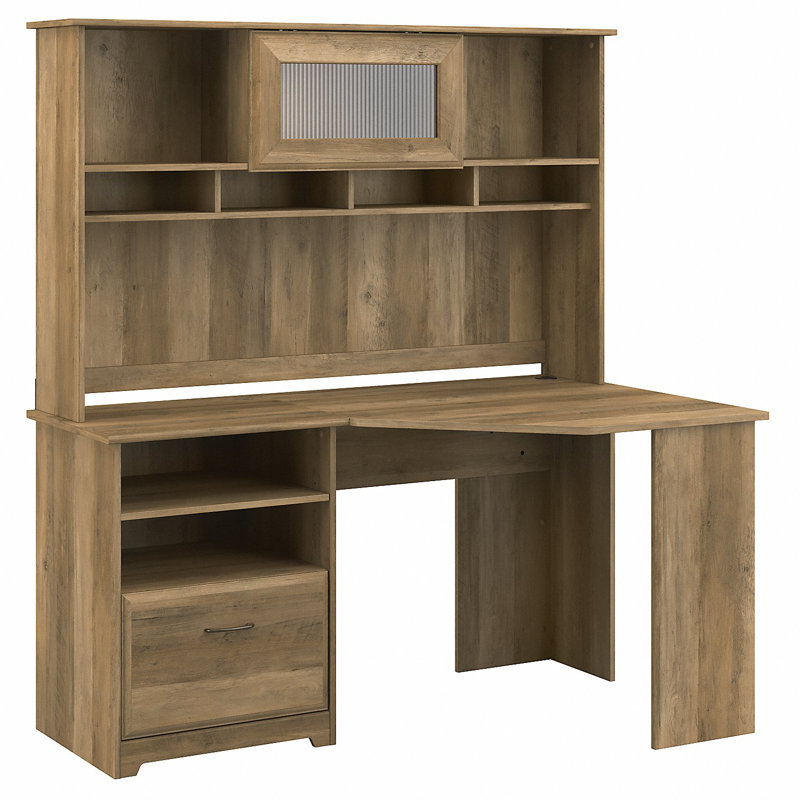Bureau d'angle réversible avec clapier Ozro, Pin récupéré