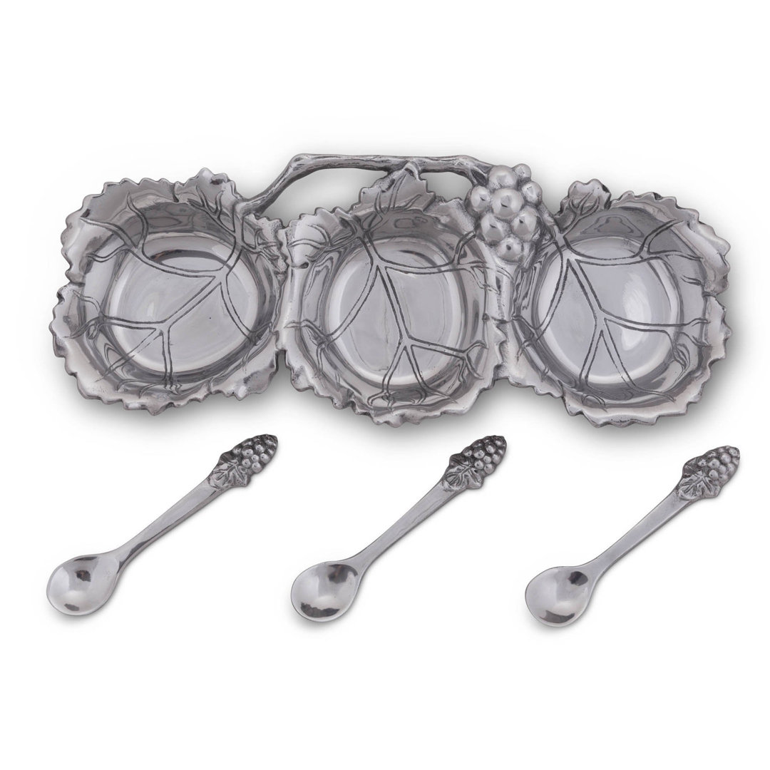 Arthur Court Designs Grape Aluminum Condiment Server Arthur Court Designs