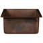 16" Square Hammered Copper Bar/Prep Sink w/ 3.5" Drain Opening