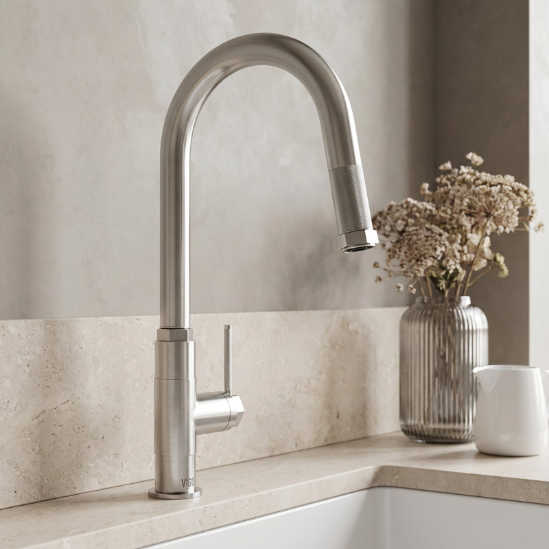 Hart 18 H 1-handle Pull-Down Kitchen Faucet, Stainless Steel