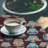 East Urban Home Owl Print Fitted Round Tablecloth Dark Mauve Multicolor-1880076543