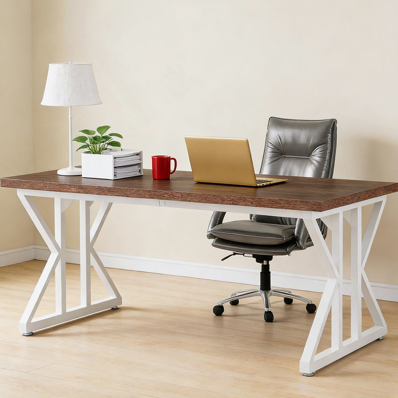 Bureau spacieux, bureau d'ordinateur, bureau d'écriture rustique