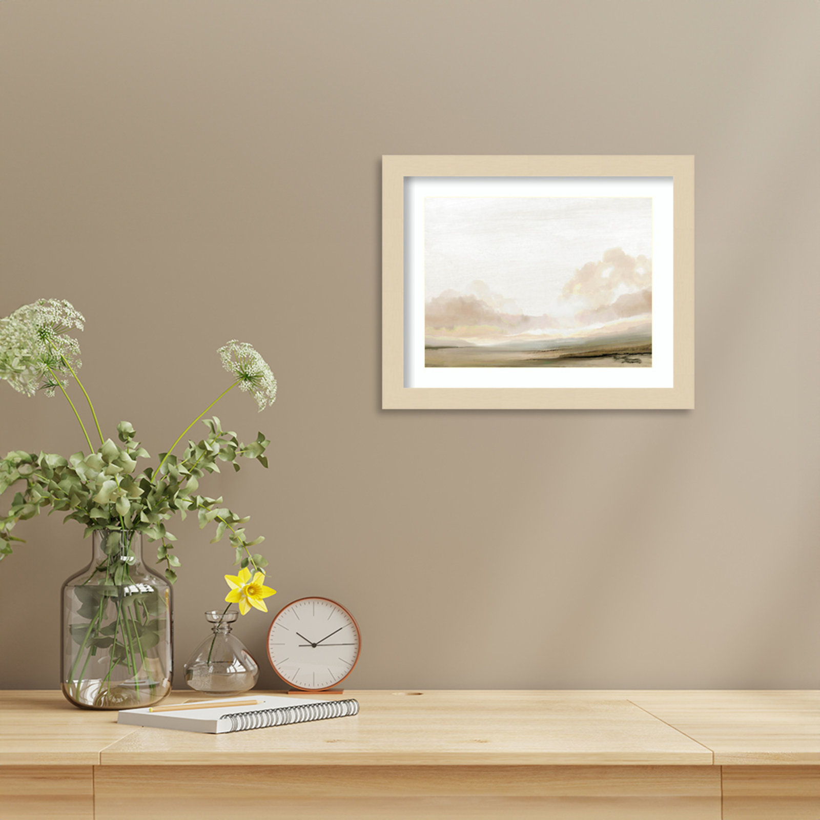 Southern Landscape by Dan Hobday, 11" H x 13" W x 1" D, Brown