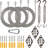 Amgo Hardware Kit Set for Triangle Sun Shade Sails Canopy (10 Inch Hardware Kit + Cables)