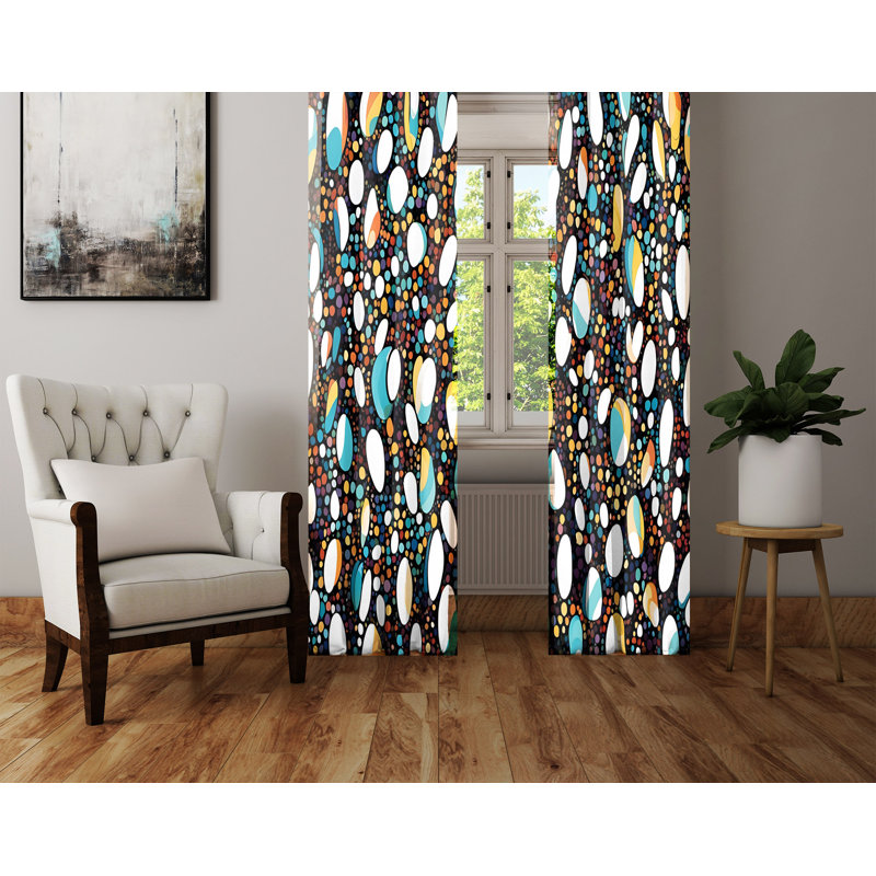 Paire de rideaux semi-transparents en polyester Aretusa, L 40 po x L 82 po