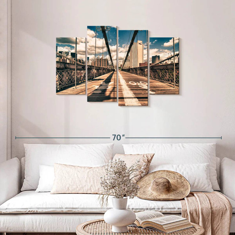 Lilie On The Brooklyn Bridge, 27" H x 43" W