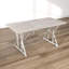 Table de salle à manger extensible Nordic avec base en tréteaux robuste-1167154112