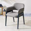 Chaise de salle à manger de patio Nord en aluminium 2 pièces avec coussins