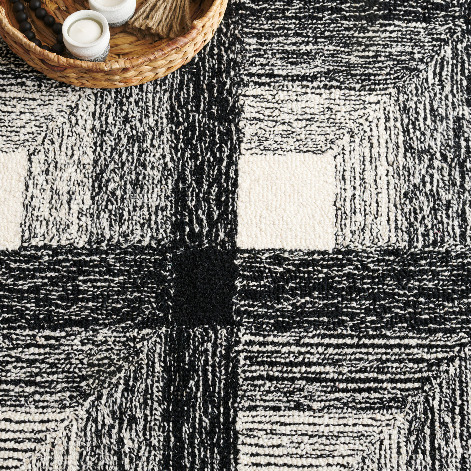 Robbie Hand-Woven Geometric Wool Rug, Rectangle 3' x 5'