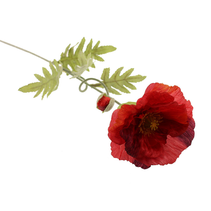 Faux Silk Poppy Arrangement, Red