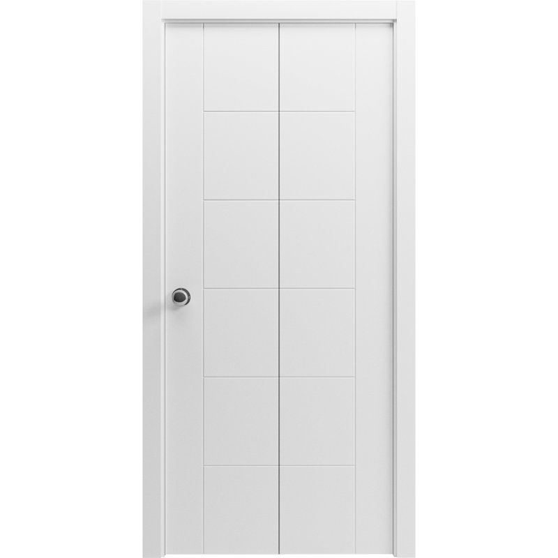Porte standard à panneaux en bois massif, 72 po x 96 po