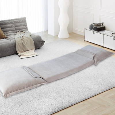 Plancher convertible multi-positions, mousse, fauteuil décontracté, crème antique, structure en métal, confortable dans les petits espaces