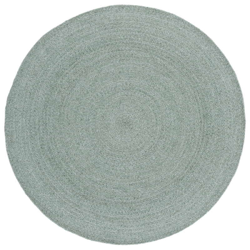 Braided 808 Hand Woven Pet Yarn Pile No Pattern Rug, Round 5'