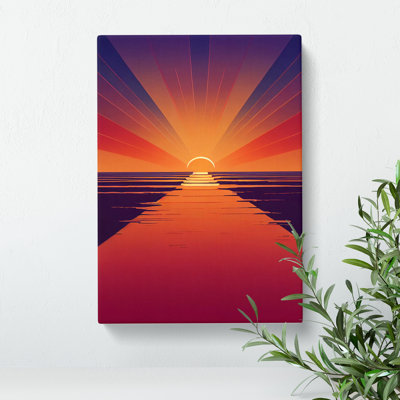 Tremendous Abstract Sunset - Wrapped Canvas