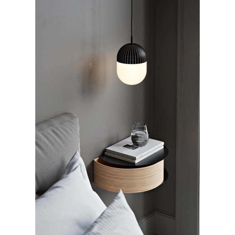 Wallie Wall Drawer, Black/Walnut