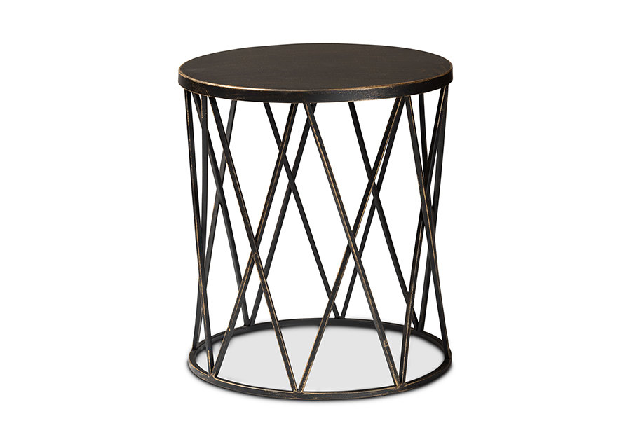 Latitude Run® Fairmead Modern Industrial Antique Black Finished Metal ...