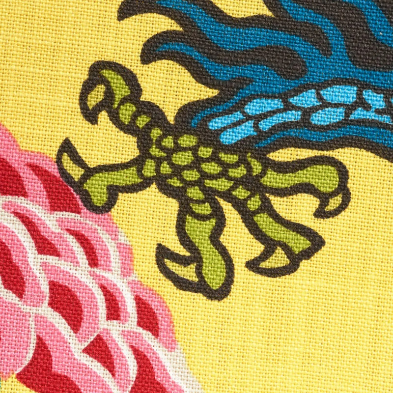 Chiang Mai Dragon Fabric, Yellow