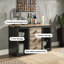 Buffet industriel en bois et métal