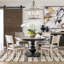 Chaise d'appoint bicolore lin et java Halifax Modern Rustic avec coussin amovible