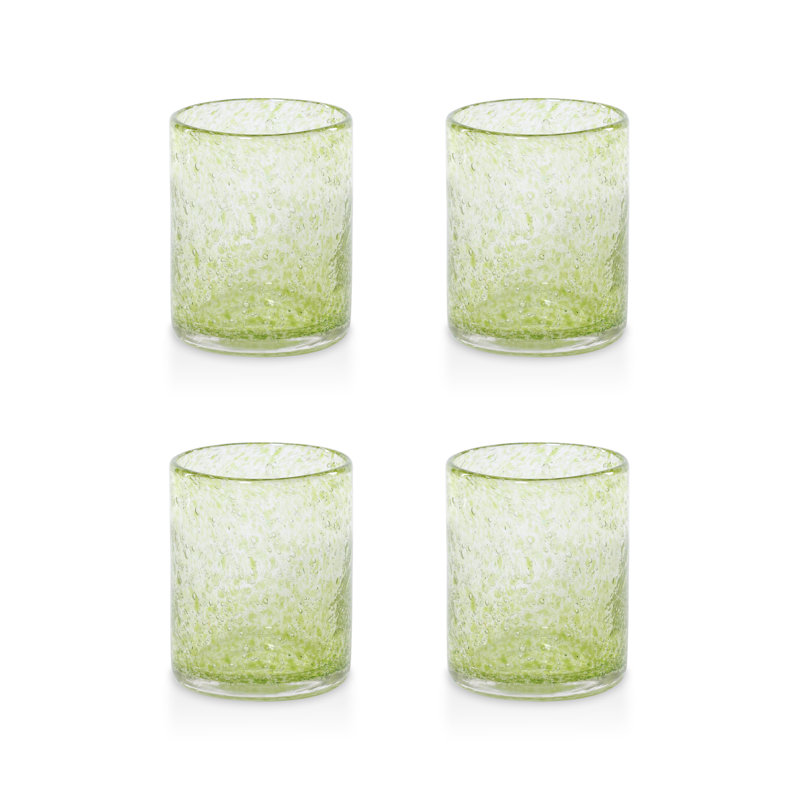 Verres à bulles Antibes, ensemble de 4, Vert