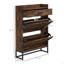 Armoire à chaussures étroite avec 2 portes rabattables et tiroir supérieur (armoire)