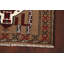 Tapis brun / rouge en laine noué à la main de conception unique 2 pi 7 po x 3 pi 10 po Gator