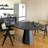 Black Round Solid Wood Dining table-1900784822
