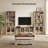 Callison Farmhouse Entertainment Center With Bookcases For 65'' TV, Modular Living Room TV Stand Set-131909240-131909247