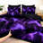 Purple Lightning Microfiber Duvet Cover Set with Pillowcases, Digital Print Electric Storm Front with Solid Black Back, Reversible Bedding, Twin Full Queen King, Comforter and Pillow Inserts Not Included-122272099