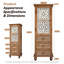 Armoire de rangement rustique en bois avec porte découpée décorative et 3 tiroirs
