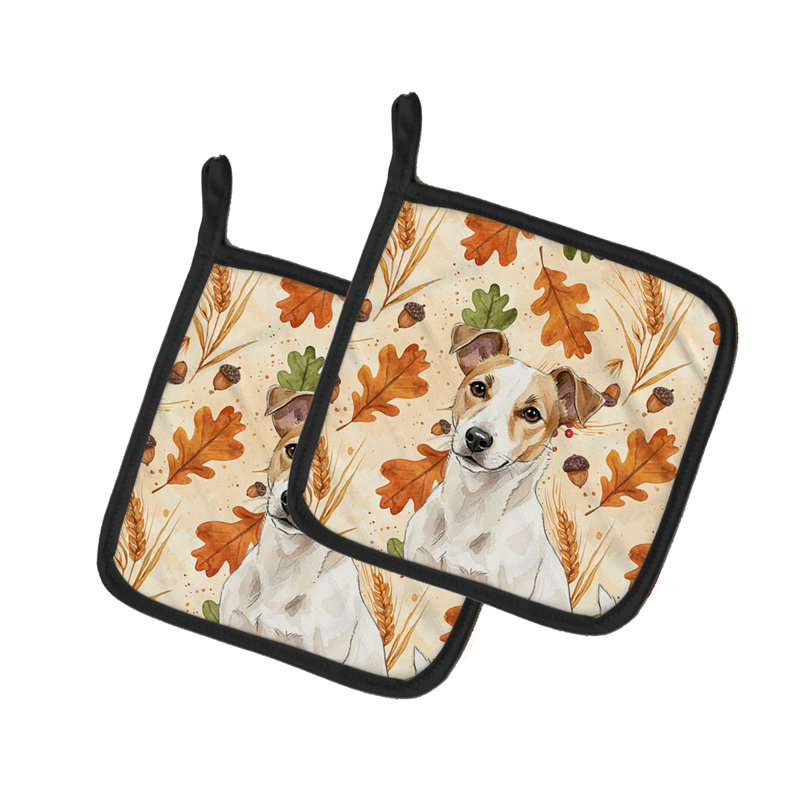 Paire de supports à casseroles héritage Jack Russell Terrier