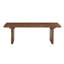 Table basse rectangulaire de style campagnard en bois massif de 119 cm (47 po), table basse rustique en forme de traîneau pour salon-1394398519