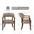 Swivel Tufted Dining Chairs With Casters And Arms-105846494-105846496