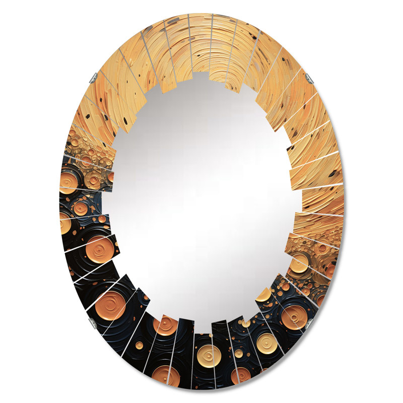 Satie - Miroir mural moderne ovale, 36 po x 24 po