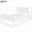 Lit plateforme en bois massif de style minimaliste avec tête et pied de lit, structure simple avec support à lattes pour la chambre à coucher