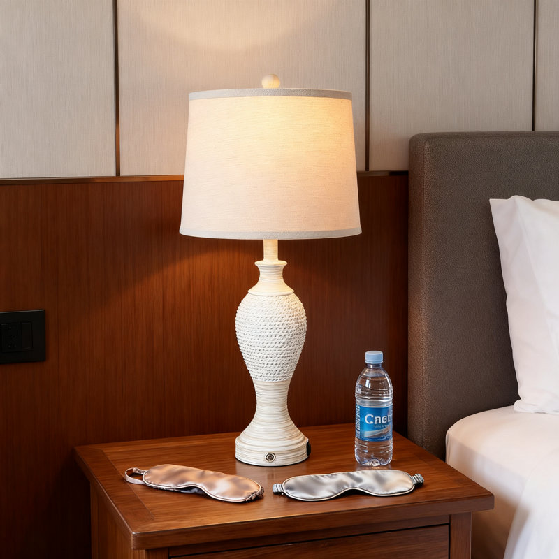 Ensemble de 2 lampes de table rétro avec ports de charge USB, lampes de chevet à intensité variable à 3 voies pour le salon, le bureau, la table de chevet, style rustique moderne
