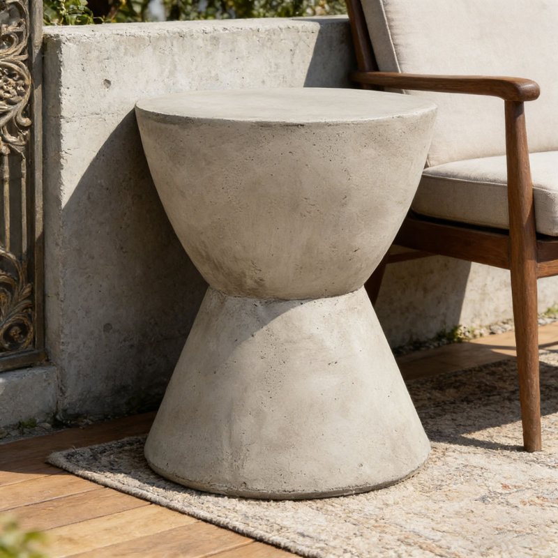 Outdoor LightWeight Concrete Side Table