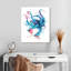 Blue Octopus Splash sur impression sur toile-969174792