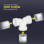2 po. Coude 90 ° double coude 90 ° en PVC blanc, moyeu x moyeu x moyeu, raccord d'évacuation de drain, (paquet de 25)